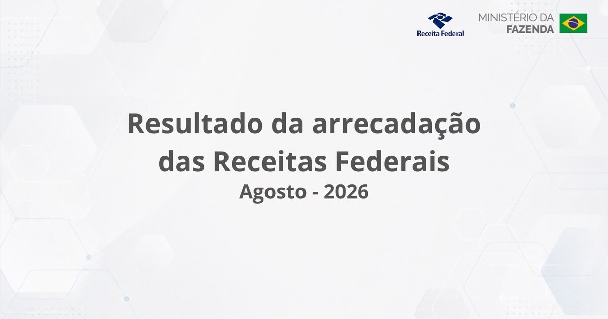 Arrecadação federal chega a R$ 2,11 trilhões até agosto, com alta real de 7,12%