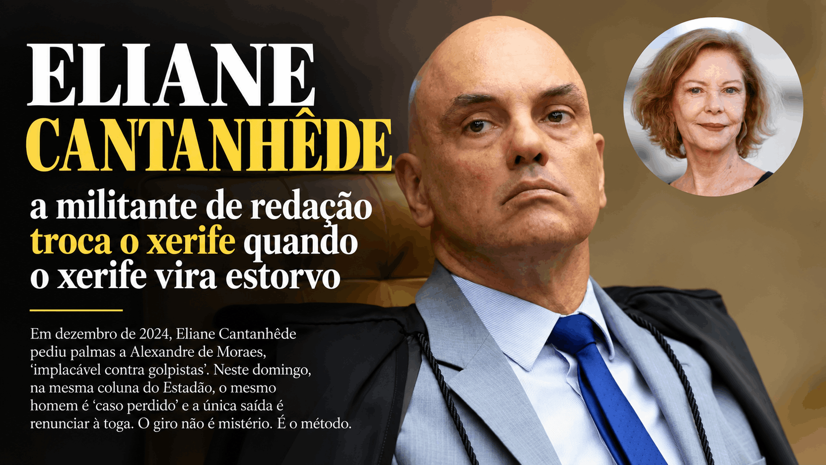 Dos aplausos ao cadafalso: a militante de redação troca o xerife quando o xerife vira estorvo