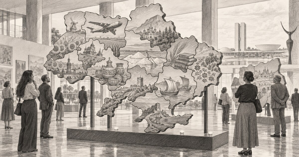 Exposição monta Ucrânia em 20 peças no coração de Brasília