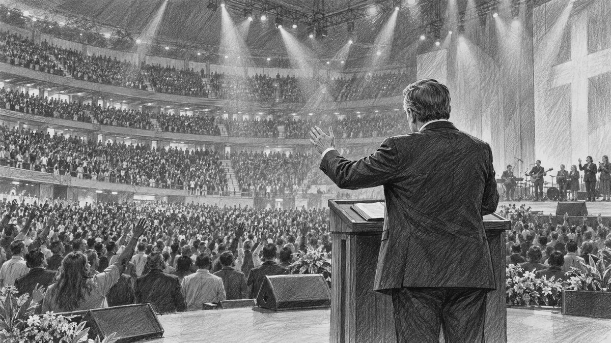 Flávio leva discurso de guerra espiritual a culto no Rio