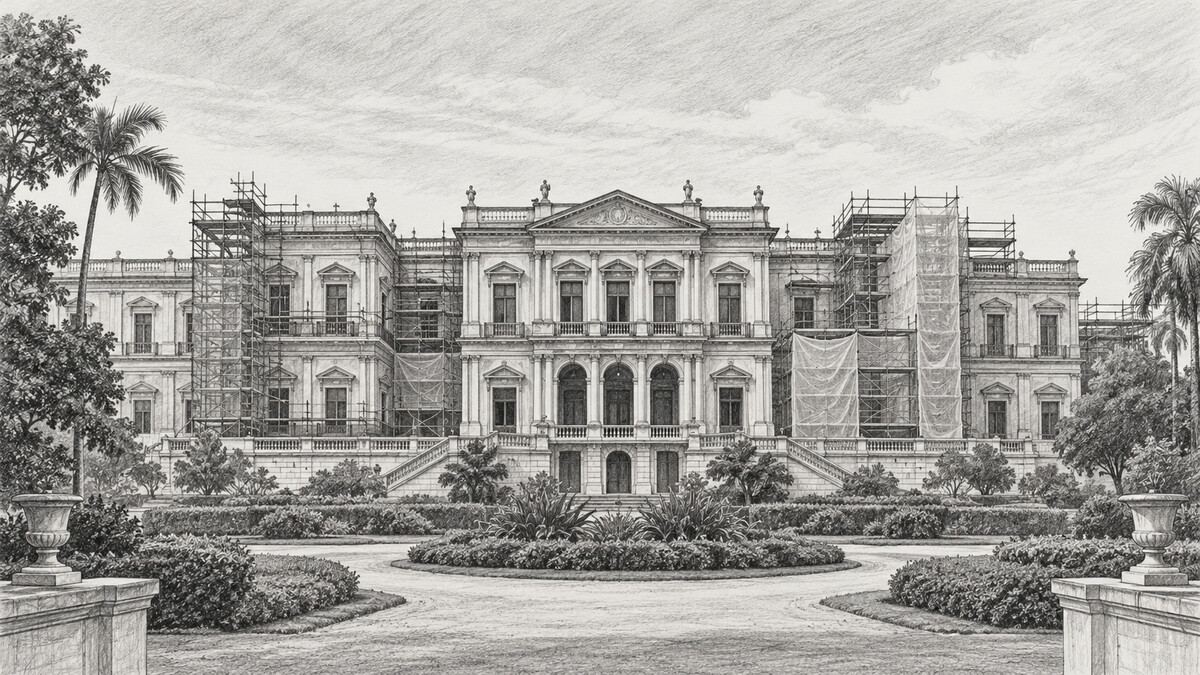 Novo aporte mantém restauração do Museu Nacional