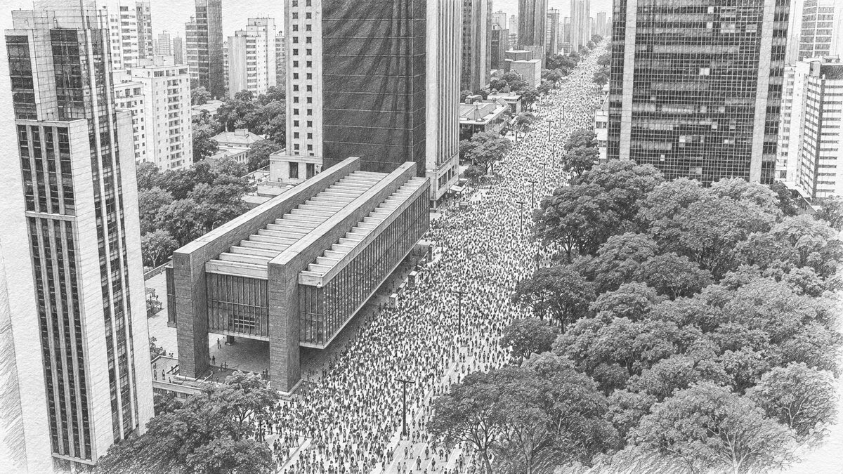 Flávio reúne apoiadores na Paulista antes do debate