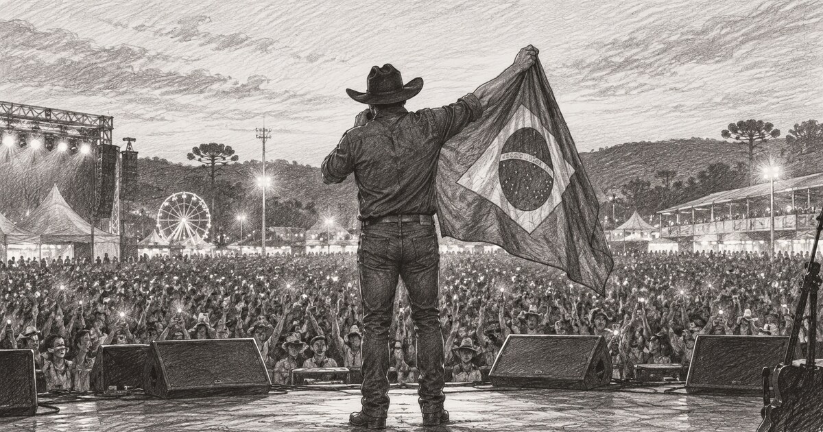 Gusttavo Lima declara apoio a Flávio em show